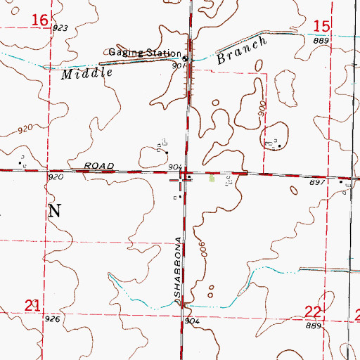 Topographic Map of Milan School (historical), IL