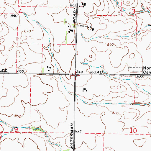 Topographic Map of Dixon School (historical), IL