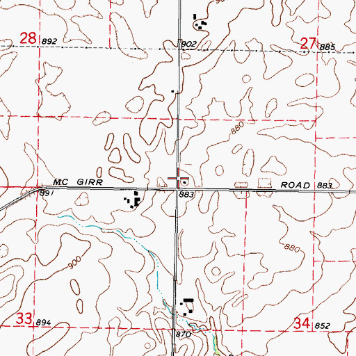 Topographic Map of Wiltberger School (historical), IL