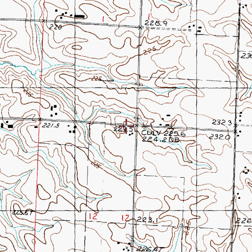 Topographic Map of McElrath School (historical), IL