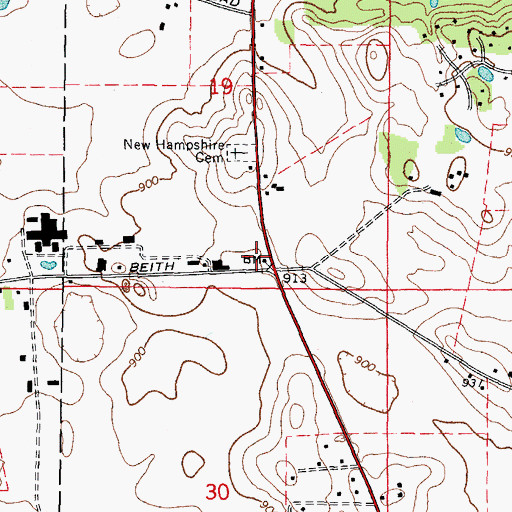 Topographic Map of Stewart School (historical), IL