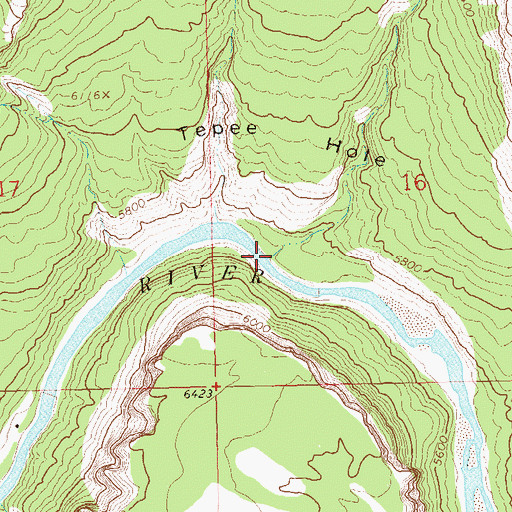 Topographic Map of Tepee Draw, CO