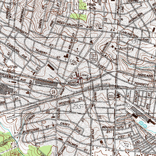 Topographic Map of Central School (historical), SC