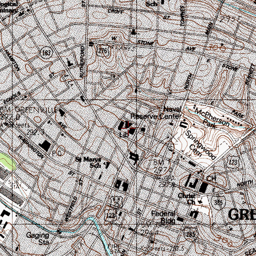Topographic Map of Heritage Green, SC