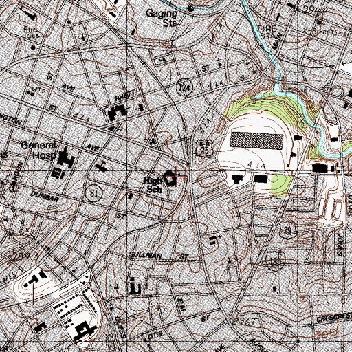 Topographic Map of University Ridge, SC