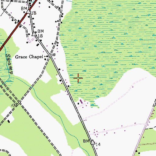 Topographic Map of Bucksport School (historical), SC