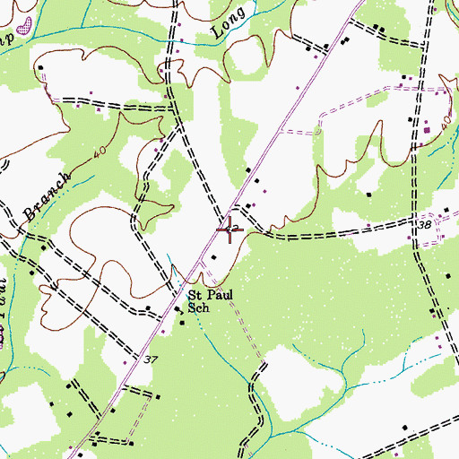 Topographic Map of Free Will Church (historical), SC