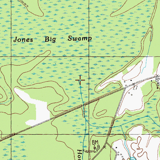 Topographic Map of Horse Savannah, SC