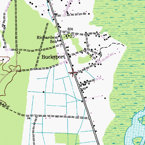 Topographic Map of Mount Moriah Church, SC