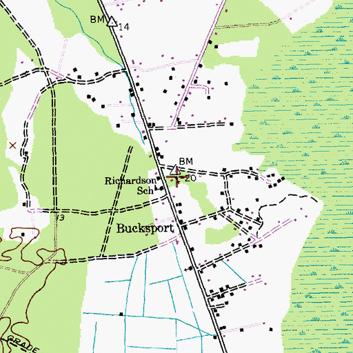 Topographic Map of Salem Church, SC