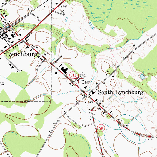 Topographic Map of Lynchburg Presbyterian Church (historical), SC