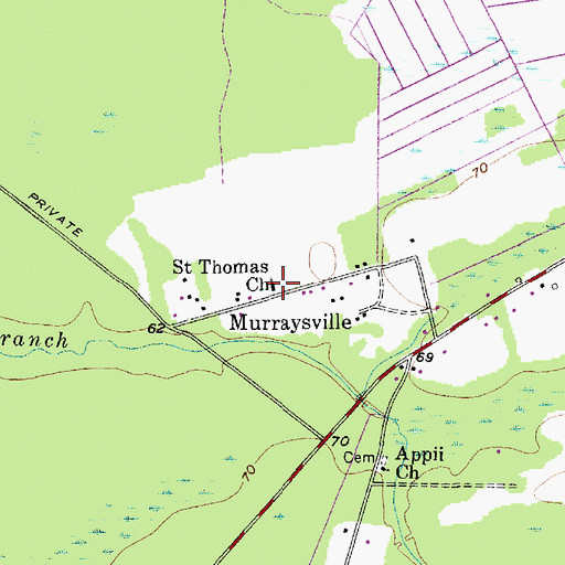 Topographic Map of Murrysville School (historical), SC