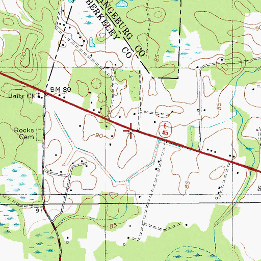 Topographic Map of Richardson School (historical), SC