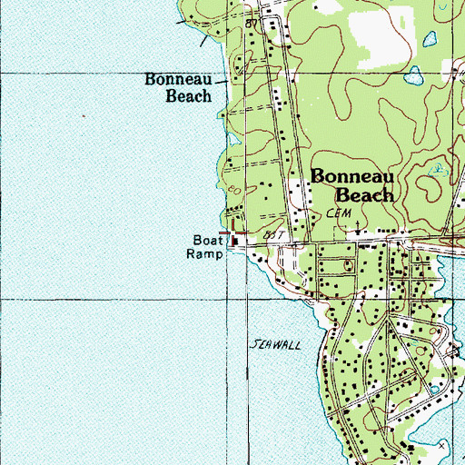 Topographic Map of White Point Beach, SC
