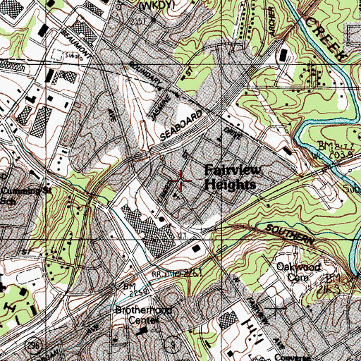 Topographic Map of Beaumont Baptist Church, SC