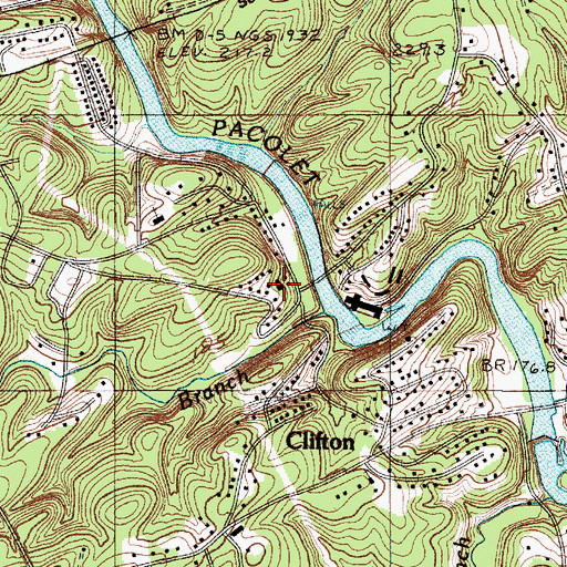 Topographic Map of Central Methodist Church (historical), SC