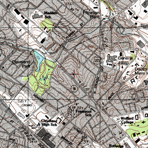 Topographic Map of Cleveland Park Bible Church, SC