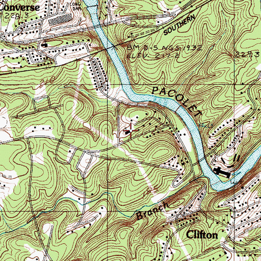 Topographic Map of Clifton Elementary School (historical), SC