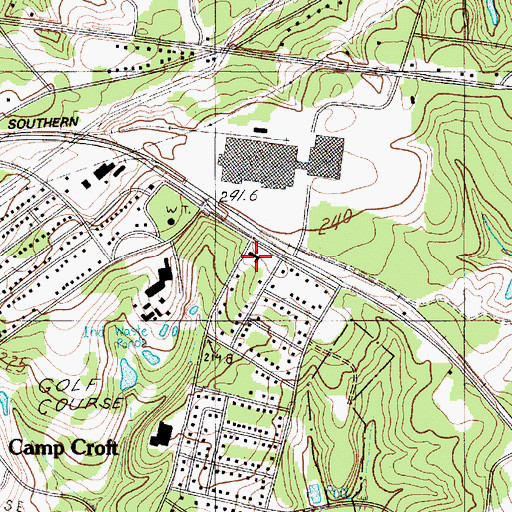 Topographic Map of Croft Baptist Church, SC
