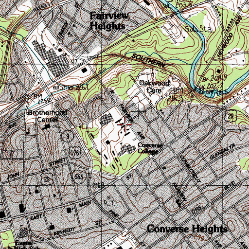 Topographic Map of Cudo Hall, SC