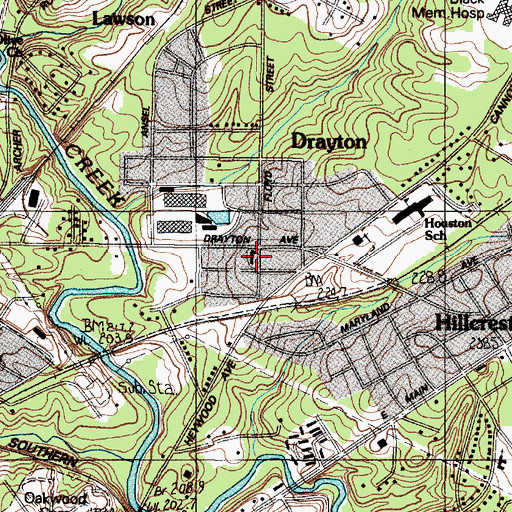 Topographic Map of Drayton Baptist Church, SC