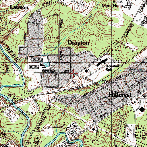 Topographic Map of Drayton Methodist Church, SC