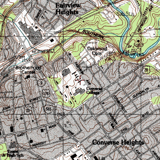 Topographic Map of Esther Andrews Hall, SC