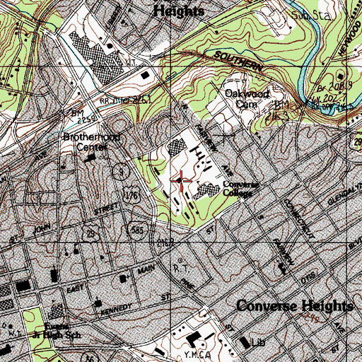 Topographic Map of Montgomery Student Activities Building, SC