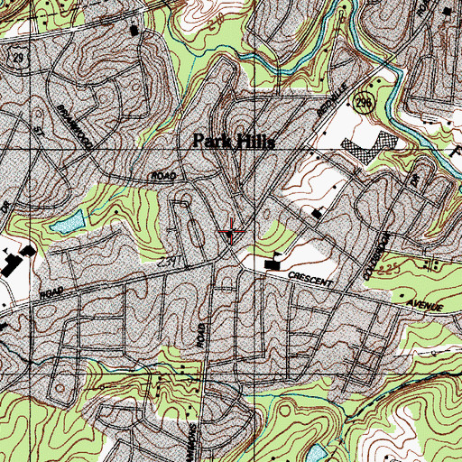 Topographic Map of Park Hills Baptist Church, SC