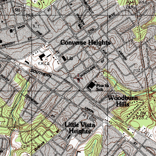 Topographic Map of Saint Johns Lutheran Church, SC