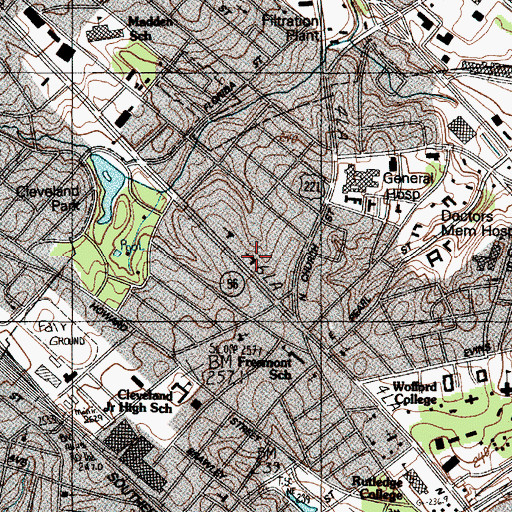 Topographic Map of Saint Nicholas Greek Orthodox Church, SC