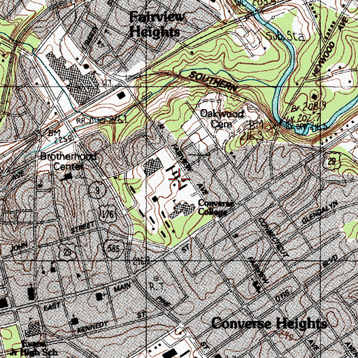 Topographic Map of Williams Hall, SC
