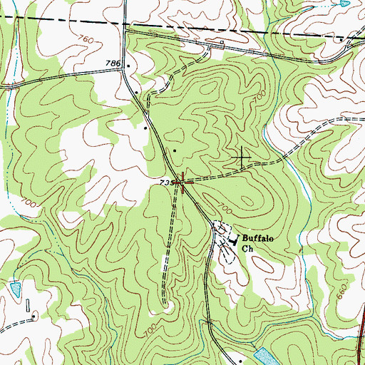 Topographic Map of Buffalo, SC