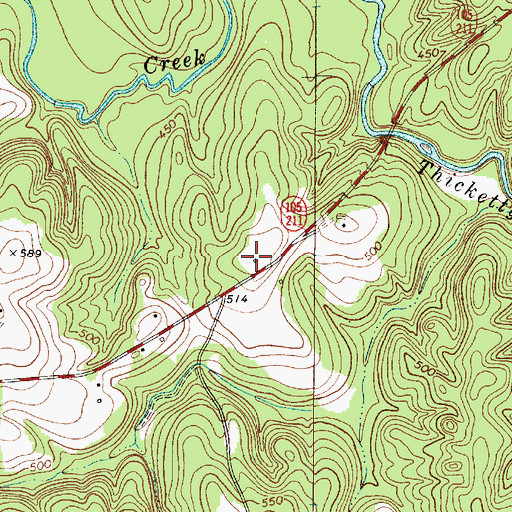 Topographic Map of Sunny Side Post Office (historical), SC