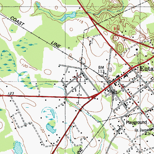 Topographic Map of Green Town, SC