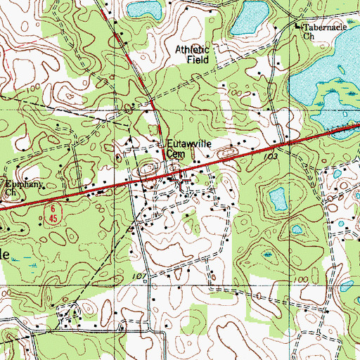 Topographic Map of Little Belvidere, SC