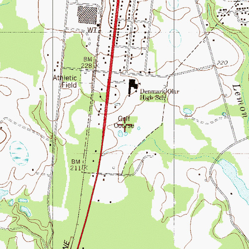 Topographic Map of Crestwood Country Club, SC