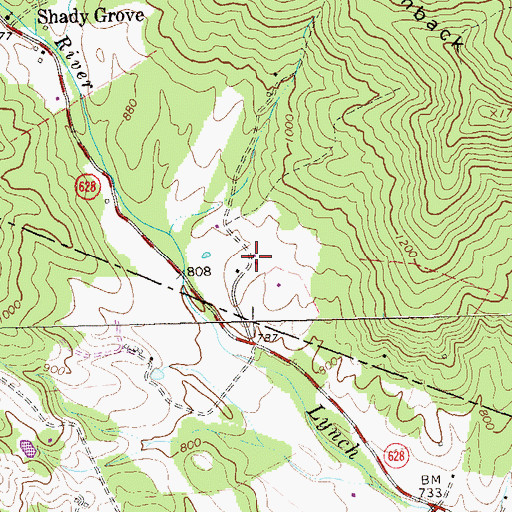 Topographic Map of Cedarmere Post Office (historical), VA