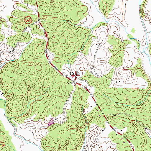 Topographic Map of Celt Post Office (historical), VA