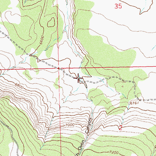 Topographic Map of Dutch Oven Canyon, CO