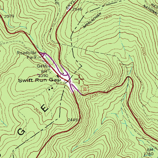 Topographic Map of Fernhill Post Office (historical), VA