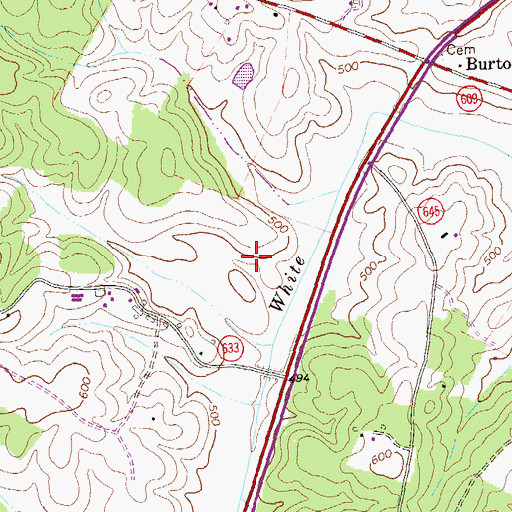 Topographic Map of John Lambs Bottom, VA