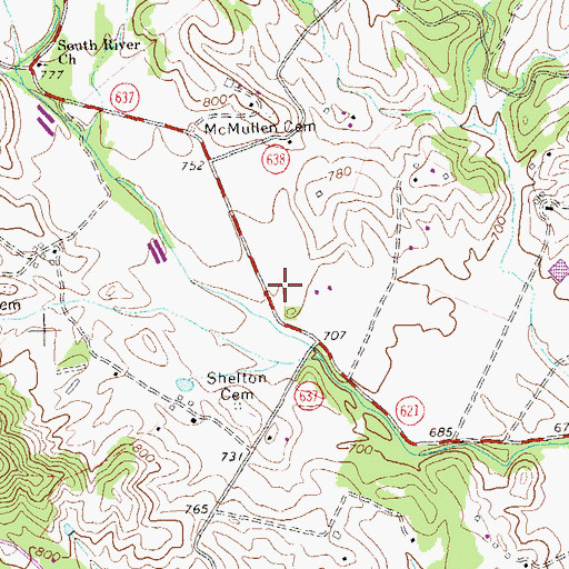 Topographic Map of Octonia Rockshelter (historical), VA