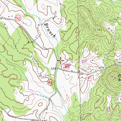 Topographic Map of Parrotts Ford, VA