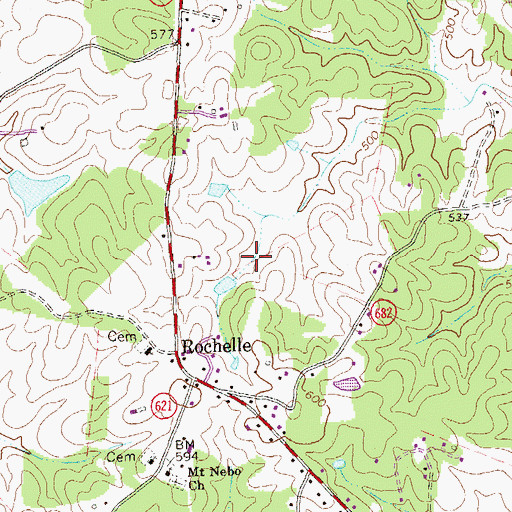 Topographic Map of Rosebrook (historical), VA