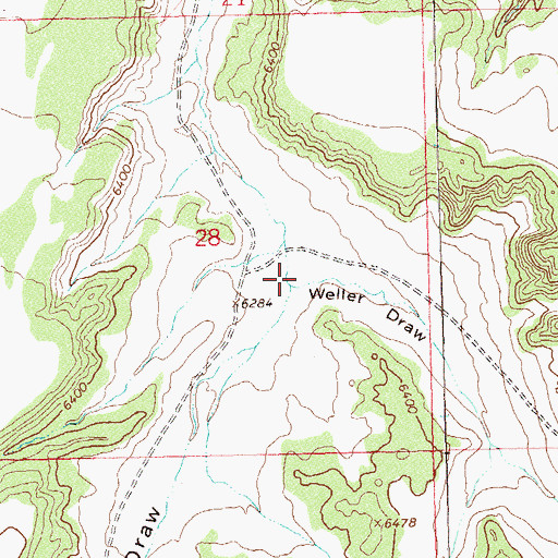 Topographic Map of Weller Draw, CO