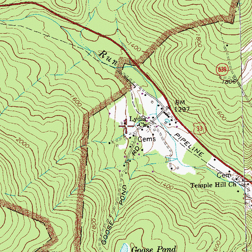 Topographic Map of Saint James Mission, VA