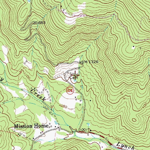 Topographic Map of Sullivan (historical), VA