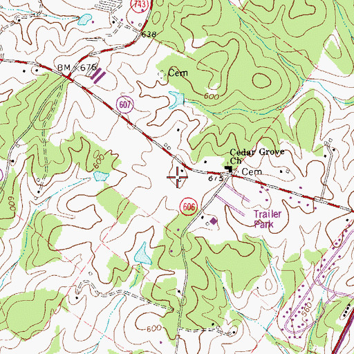 Topographic Map of Wetsels (historical), VA