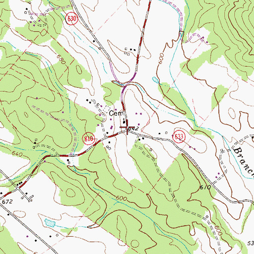 Topographic Map of Williams Fork, VA